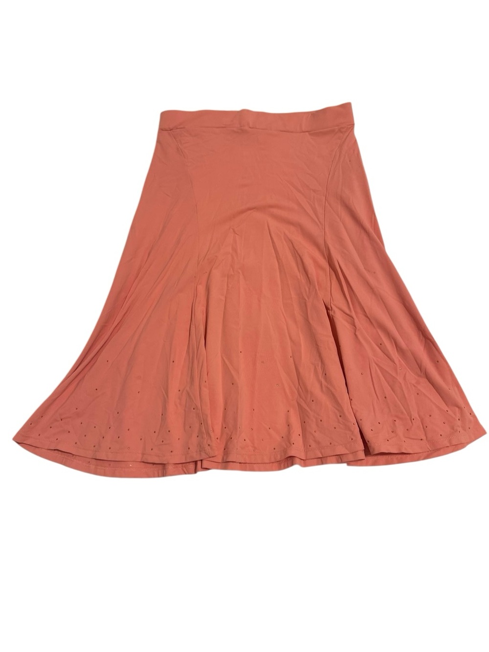 Women's Coral Circle Skirt with Subtle Hem Detail